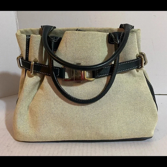 BUTI beige canvas satchel handbag - Picture 9 of 10